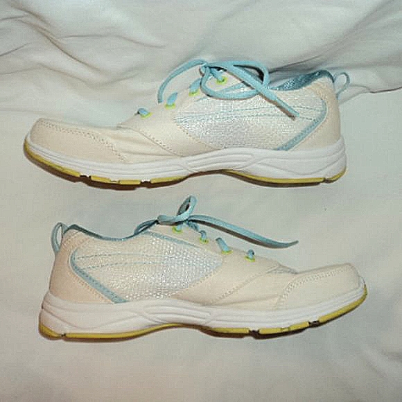 Ryka Women's Memory Foam US 7.5M UK 5.5 Canvas Fabric White/Blue Shoes - Picture 3 of 8